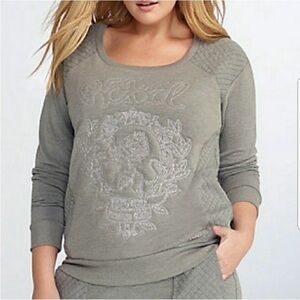 Rebel Wilson For Torrid Quilted Sweatshirt Gray women’s size 3X